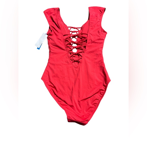 Bleu By Rod Beattie Hole In One Lattice Cap Sleeve One Piece Swimsuit - Picture 5 of 7